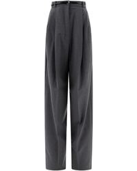 Sportmax - Pantalon De Tailleur À Taille Ceinturée - Lyst