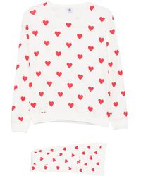 Petit Bateau - Heart-Print Pyjamas - Lyst