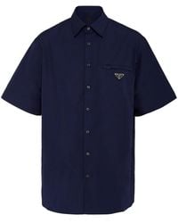 Prada - Hemd Mit Triangel-Logo - Lyst