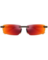 Maui Jim - Ilikou Sonnenbrille Mit Eckigem Gestell - Lyst