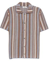 Altea - Striped Buttoned Shirt - Lyst