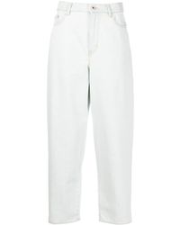 KENZO - Logo-embroidered Straight-leg Jeans - Lyst