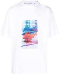 Calvin Klein - T-shirt Met Bloemenprint - Lyst