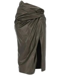 DIESEL - Draped Pencil Skirt With Split - Lyst