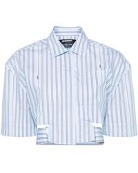 Jacquemus - La Chemise Courte Bari Striped Shirt - Lyst