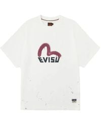Evisu - T-Shirt mit Logo-Grafik - Lyst