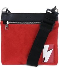 Neil Barrett - Fair Isle Thunderbolt Messenger Bag - Lyst