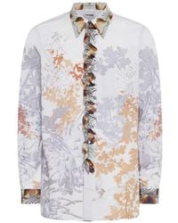 Pierre Louis Mascia - Diomede Ruffled Floral-Print Shirt - Lyst