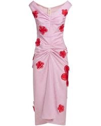 Marni - Floral-Print Midi Dress - Lyst