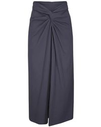 Vince - Gedrapeerde Rok Met Gedraaid Detail - Lyst