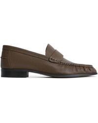 12 STOREEZ - Grained Leather Loafers - Lyst