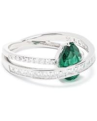 Swarovski - Hyperbola Cocktail Crystal-embellished Ring - Lyst