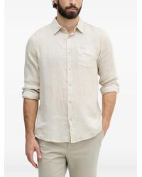 Guess - Logo-Embroidered Chest-Pocket Shirt - Lyst