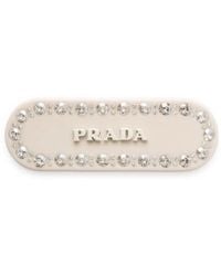 Prada - Logo-Plaque Hair Clip - Lyst