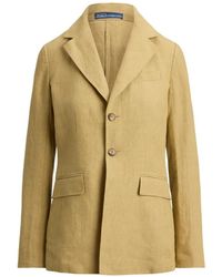 Polo Ralph Lauren - One-Button Faded Linen Blazer - Lyst