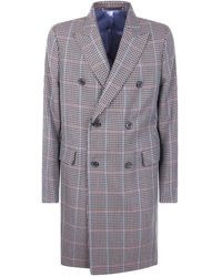 Paul Smith - Cappotto Doppiopetto A Quadri - Lyst