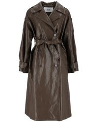 ELEH - Belted Double-Breasted Trench Coat - Lyst