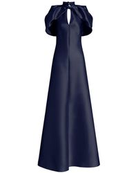 Alberta Ferretti - Cut-Out Cape-Sleeves Maxi Dress - Lyst