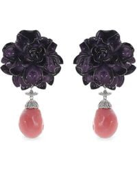 SABOO FINE JEWELS - Conch-Pearl And Diamond Drop Earrings - Lyst