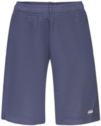 Fila - Logo-Print Cotton Shorts - Lyst