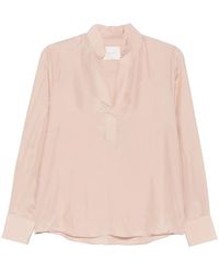Xacus - Krizia Bluse Mit V-Ausschnitt - Lyst