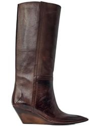 CAPASA MILANO - Pointed-Toe Wedge Boots - Lyst