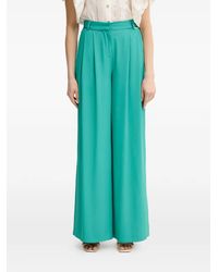 Fracomina - Pleated Wide-Leg Trousers - Lyst