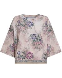 Pierre Louis Mascia - Adanastr Dolman-Sleeve Floral Short-Sleeve Shirt - Lyst