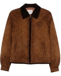 Miu Miu - Quilted-Design Corduroy-Collar Jacket - Lyst