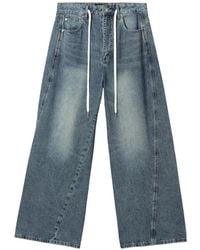 Mini Cream - Drawstring Wide-Leg Jeans - Lyst
