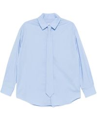 Manuel Ritz - Cotton Tie-Detail Shirt - Lyst