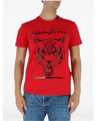 Philipp Plein - Tiger-Head Graphic-Print T-Shirt - Lyst