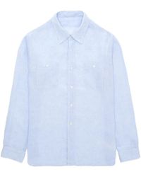 Fortela - Work Patch-Pockets Linen Shirt - Lyst