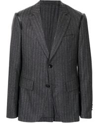 Ferragamo - Leather-Trim Suit Jacket - Lyst