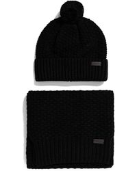 Barbour - Pom-Pom Chunky-Knit Beanie Hat - Lyst