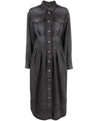 Isabel Marant - Button-up Jeans Maxi Dress - Lyst