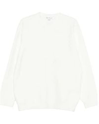 Victoria Beckham - V-Neck Long-Sleeve Sweatshirt - Lyst