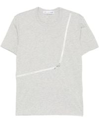Comme des Garçons - Zip-Detail Cotton T-Shirt - Lyst