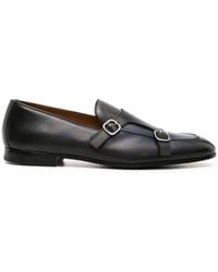 Doucal's - Burnished-finish Leather Monk Shoes - Lyst