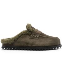 Officine Creative - Penny Slot Shearling Loafers - Lyst