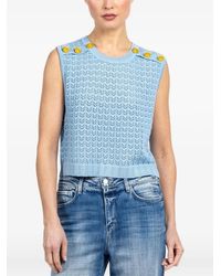 L'Agence - Crochet Button Top - Lyst