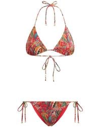 Etro - Paisley-Print Foliage-Motif Bikini - Lyst