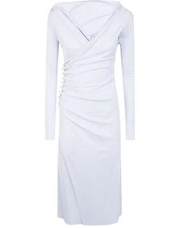 Elisabetta Franchi - V Neck Midi Dress - Lyst