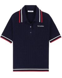 Sporty & Rich - Cable-Knit Polo Top - Lyst