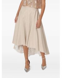 Lethicia Bronstein - Lace-Hem Mullet Midi Skirt - Lyst