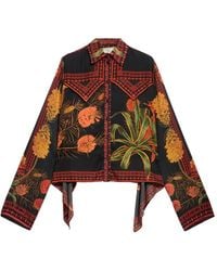 Blumarine - Chemise À Imprimé Foulard En Serge - Lyst