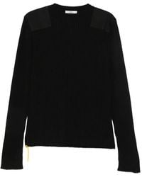 Fendi - Ribbed-Knit Shoulder-Patch Sweater - Lyst