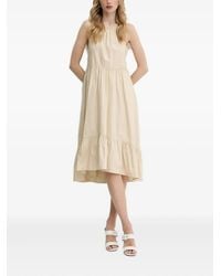 ARMANI EXCHANGE - Halter-Neck Tiered Midi Dress - Lyst