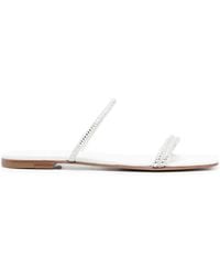 Gianvito Rossi - Cannes Leather Slip-On Sandals - Lyst