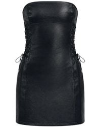 OW Collection - Lace-Up Strapless Dress - Lyst